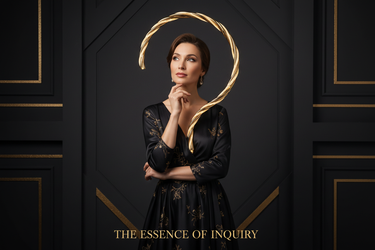 Women in a image with question mark