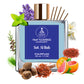 Oud Andriabia luxury parfum bottle with floral and spice elements on a white background